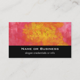Abstract in Yellow and Red Surreal Splash of Sun Business Card