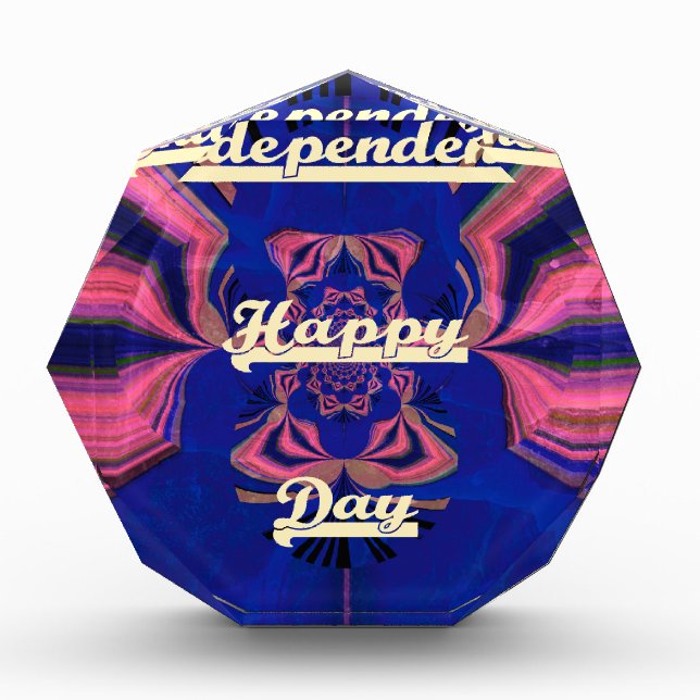 Abstract Independence Day Celebration Art Acrylic Award (Front)