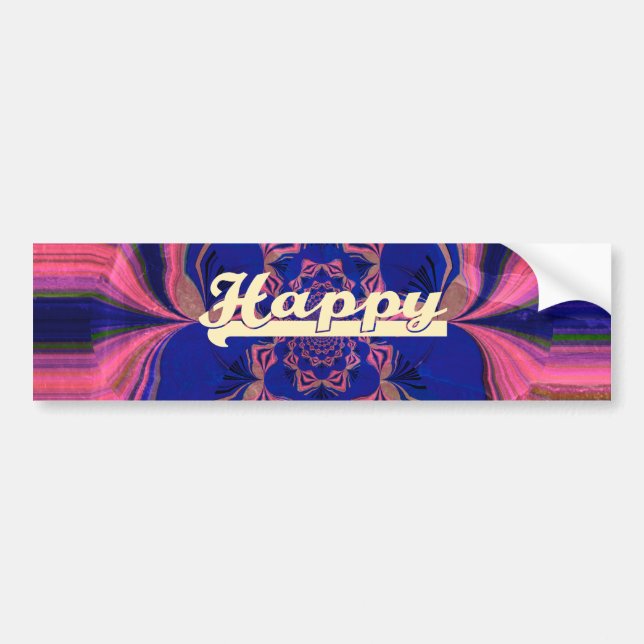 Abstract Independence Day Celebration Art Bumper Sticker (Front)