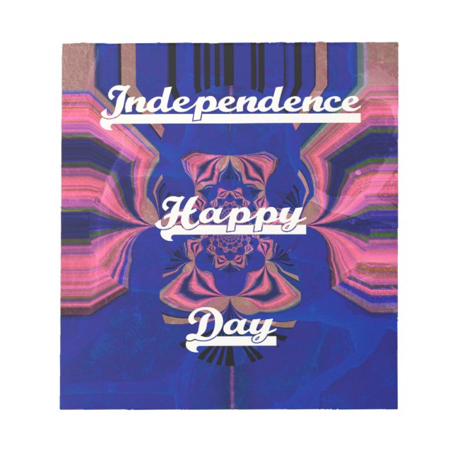 Abstract Independence Day Celebration Art Notepad (Front)