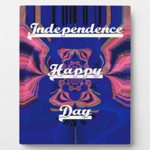 Abstract Independence Day Celebration Art Plaque