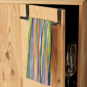 Abstract Indian Boho Line Pattern     Kitchen Towel