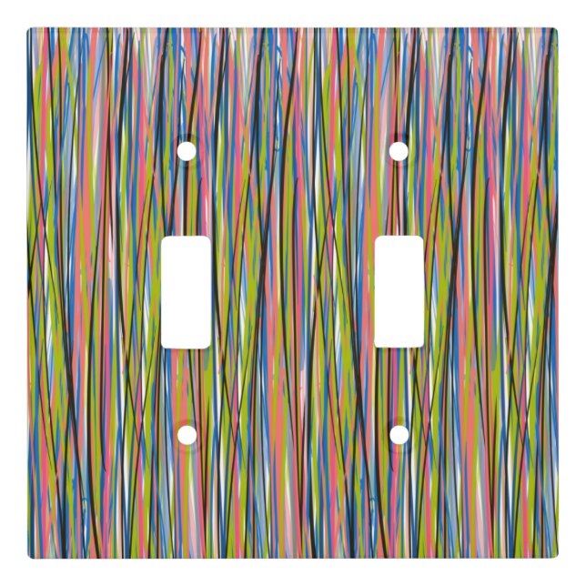 Abstract Indian Boho Line Pattern       Light Switch Cover (Front)