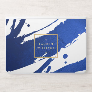 Abstract Indigo Blue Brushstrokes HP Laptop Skin