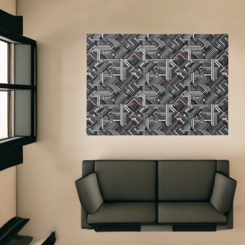 Abstract Industrial Pattern Rug