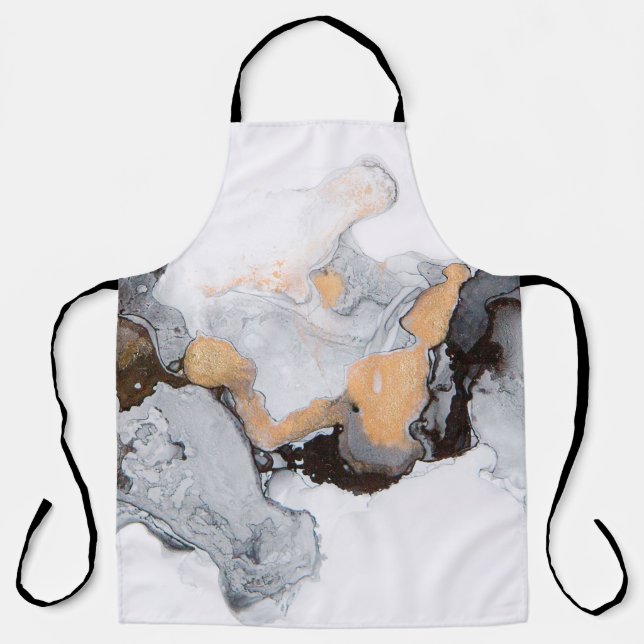Abstract ink and acrylic background. Trend 2018. L Apron (Front)