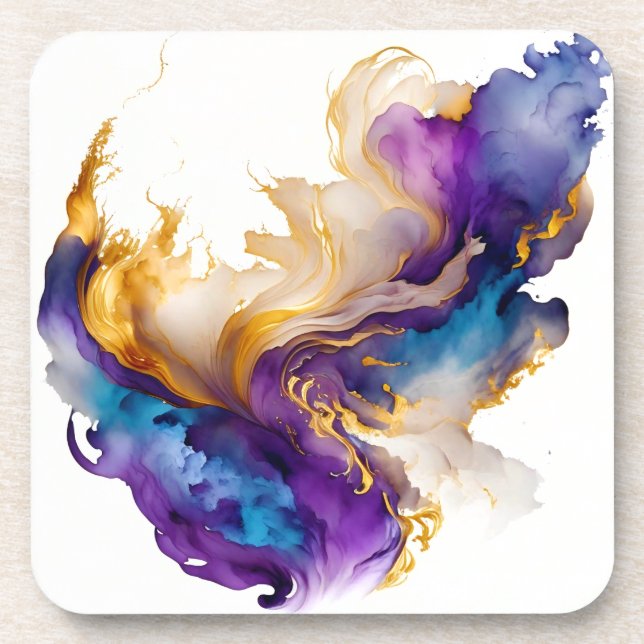 Abstract ink  beverage coaster (Front)