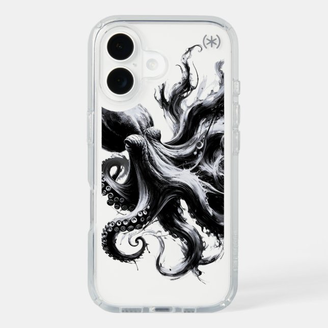 Abstract Ink Fluid Octopus Kraken Speck iPhone Case (Front)
