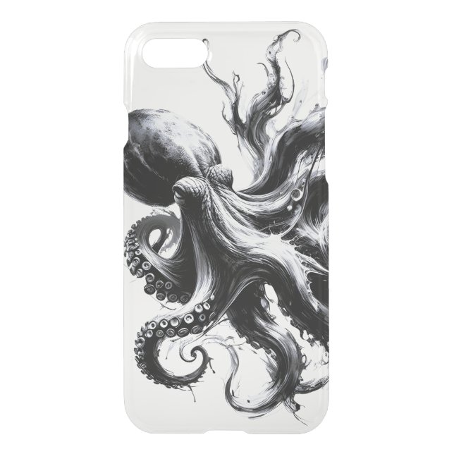 Abstract Ink Fluid Octopus Kraken Uncommon iPhone Case (Back)