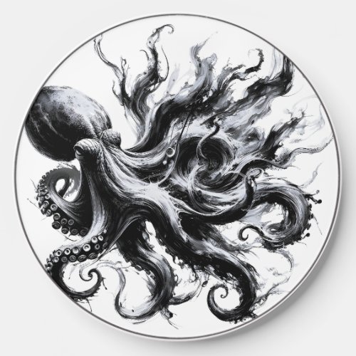Abstract Ink Fluid Octopus Kraken Wireless Charger