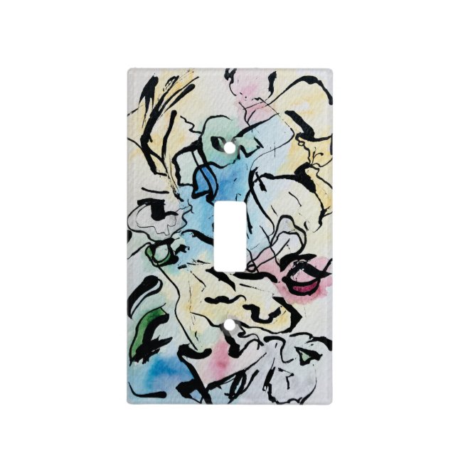 Abstract Ink Light Switch Cover (Front)