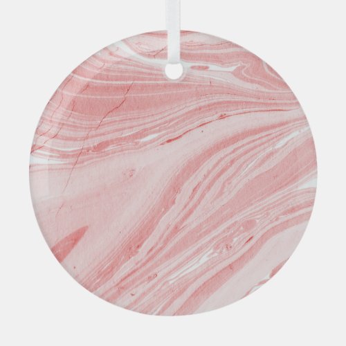 Abstract ink marble texture background glass ornament