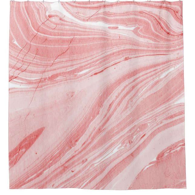 Abstract ink marble texture background. shower curtain (Front)