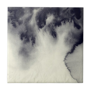 Abstract ink painting on grunge paper texture. ceramic tile