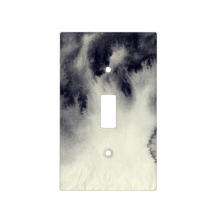 Abstract ink painting on grunge paper texture. light switch cover