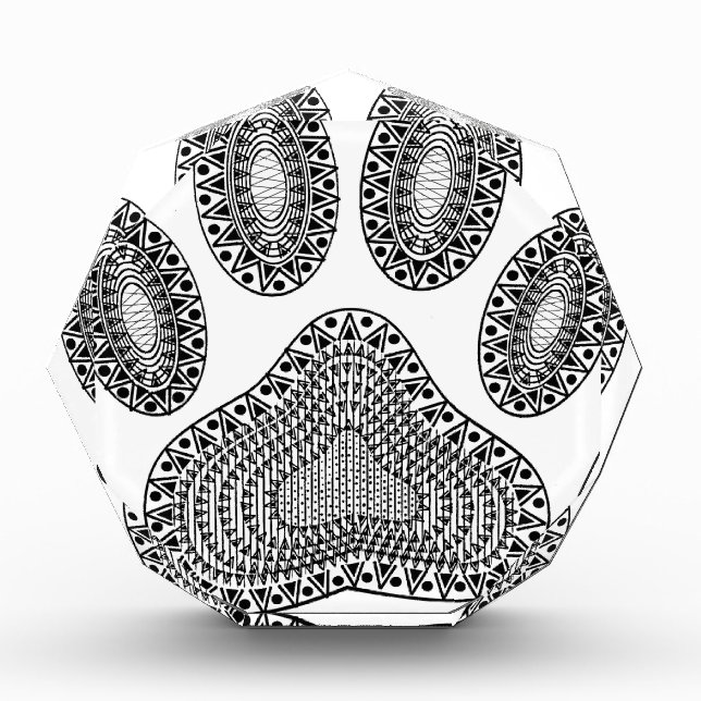 Abstract Ink Paw Print Award (Front)