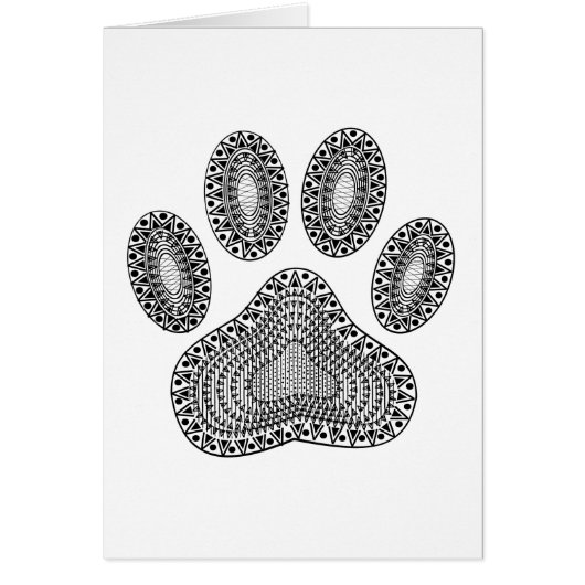 Abstract Ink Paw Print Cards (Front)