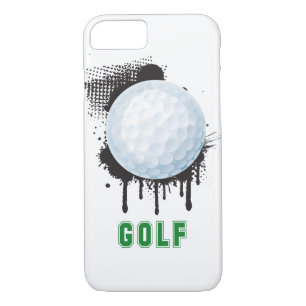 Abstract Ink Splotch with GOLF ball and TEXT iPhone 8/7 Case