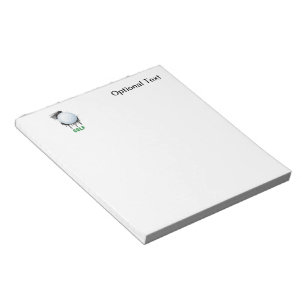 Abstract Ink Splotch with GOLF ball and TEXT Notepad