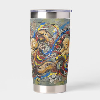 Abstract Insulated Tumbler