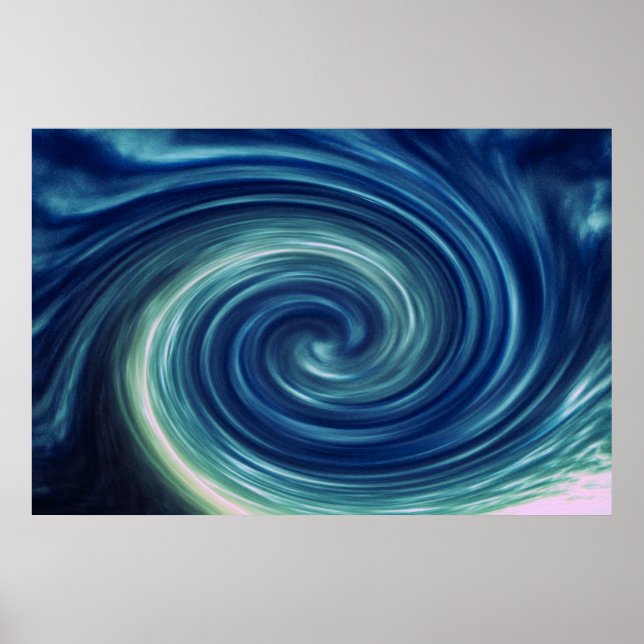 Abstract Intense Blue Sky Twirl  Poster (Front)