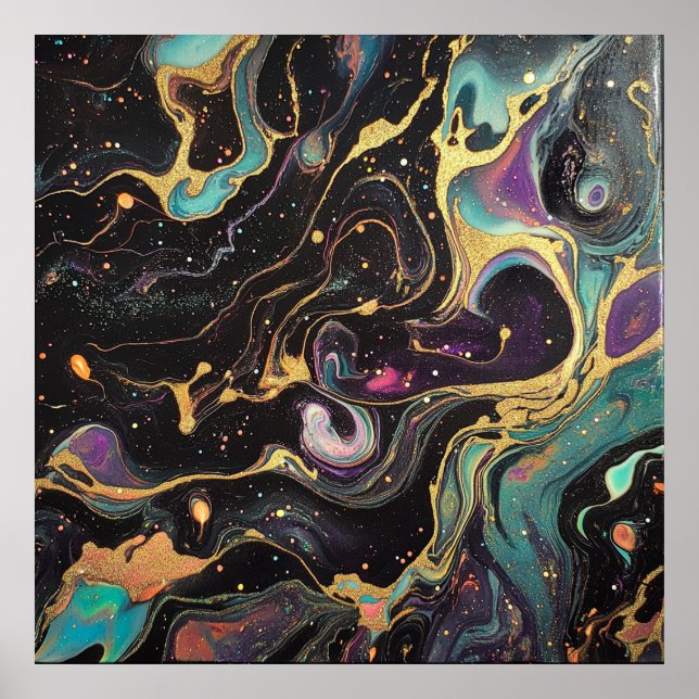 Abstract Iridescent Art Poster (Front)