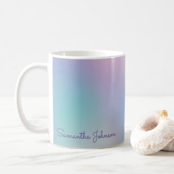 Abstract Iridescent Skies Gradient Coffee Mug by cliffviewgraphics at Zazzle