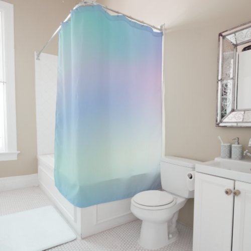 Abstract Iridescent Skies Gradient Shower Curtain