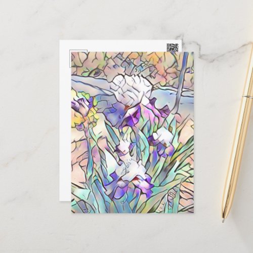 Abstract Iris 2 Postcard