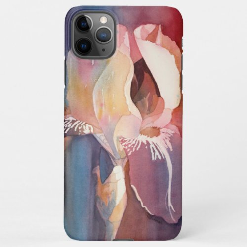 Abstract Iris Pink Yellow Red Blue Watercolor iPhone 11Pro Max Case