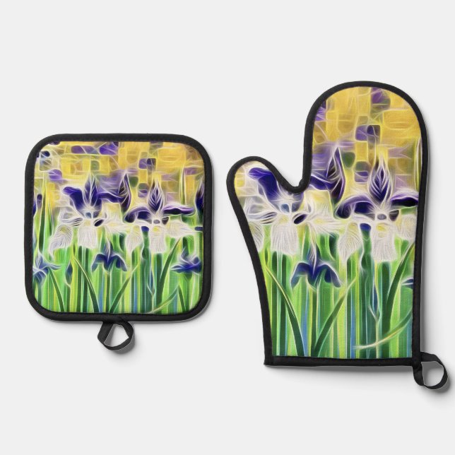Abstract Iris Pot Holder Set (Front)