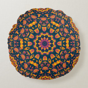 Abstract islamic pattern, arabian style. Seamless Round Pillow