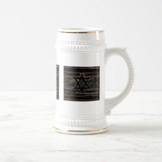 abstract israel black and white mug