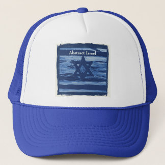 ABSTRACT ISRAEL BLUE TRUCKER HAT