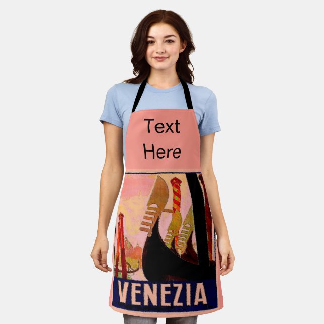 Abstract Italy Design add text, Apron (Worn)