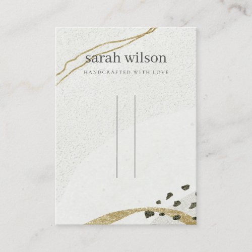 Abstract Ivory Black Gold Hair Pin Band Display Business Card