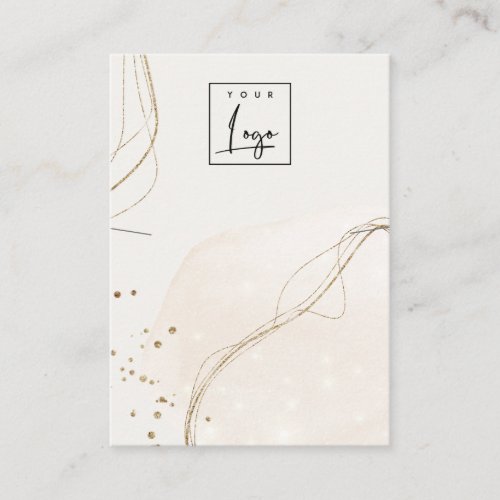 Abstract Ivory Gold Necklace Band Logo Display Business Card