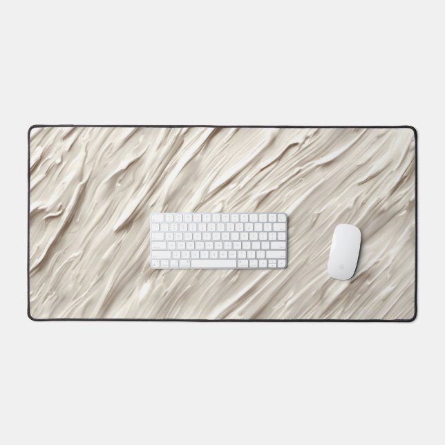 Abstract Ivory Texture Desk Mat (Keyboard & Mouse)
