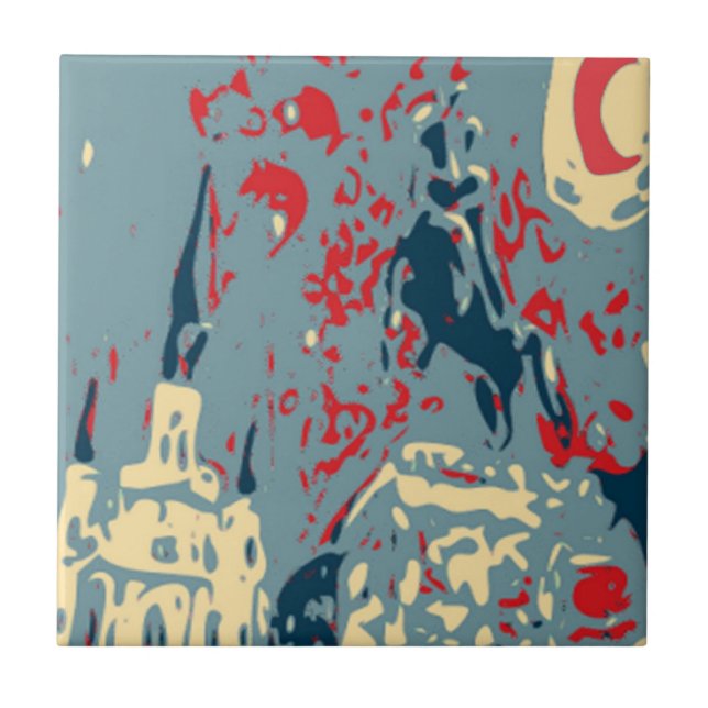 Abstract Jackson Square Tile (Front)
