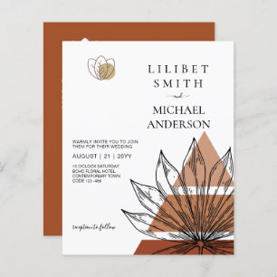 Abstract Japandi Scandinavian Geometric Wedding