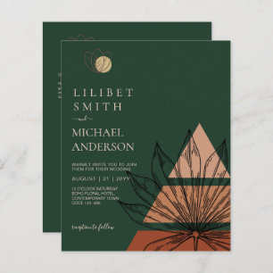 Abstract Japandi Scandinavian Geometric Wedding