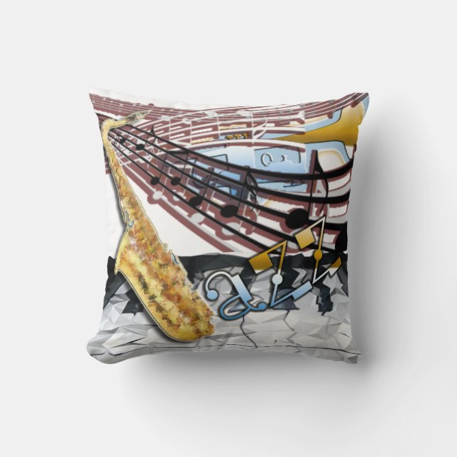 Abstract Jazz Pillow (Front)