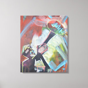 Abstract Jazz Trumpet Blast Neo-Expressionist Canvas Print