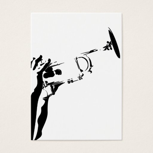 Customizable Abstract Jazz Trumpet Bookmark Business Card