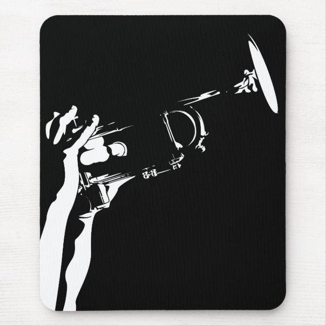 Abstract Jazz Trumpet Mousepad (Front)