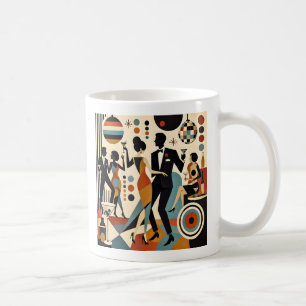 Abstract Jazzy Martinis and Dancing Cocktail Party Coffee Mug