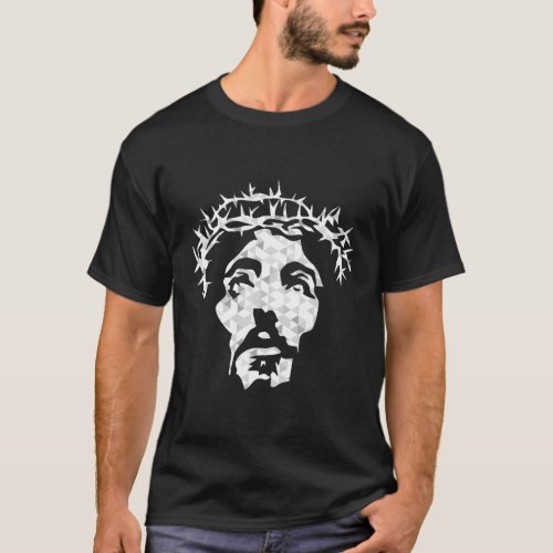 Abstract Jesus Christ Portrait _ Devout Christian T_Shirt