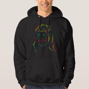 Abstract Jesus Graphic Image Cool Fun Piece T-Shir Hoodie