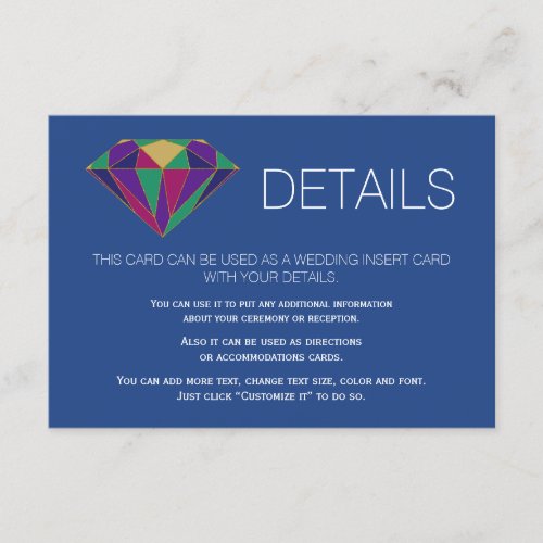 Abstract jewel gemstone wedding details insert 1