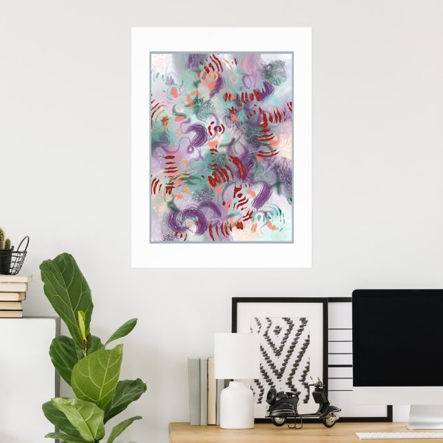 Abstract joyful mark making  poster (Home Office)
